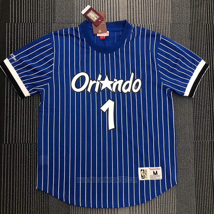 Camiseta Manga Corta Orlando Magic Penny Hardaway #1 Azul